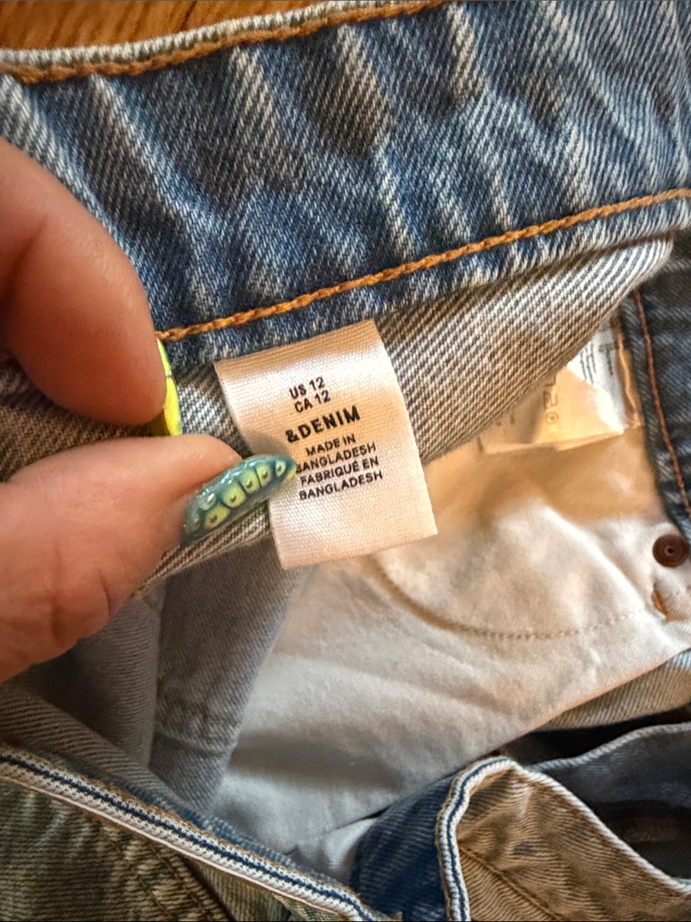 H&M Light Blue Distressed Denim Mini Skirt - Picture 6 of 7